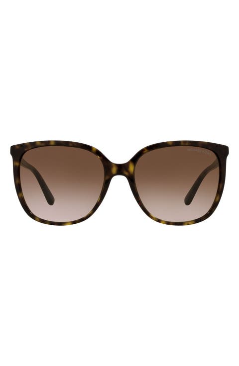 57mm Gradient Cat Eye Sunglasses