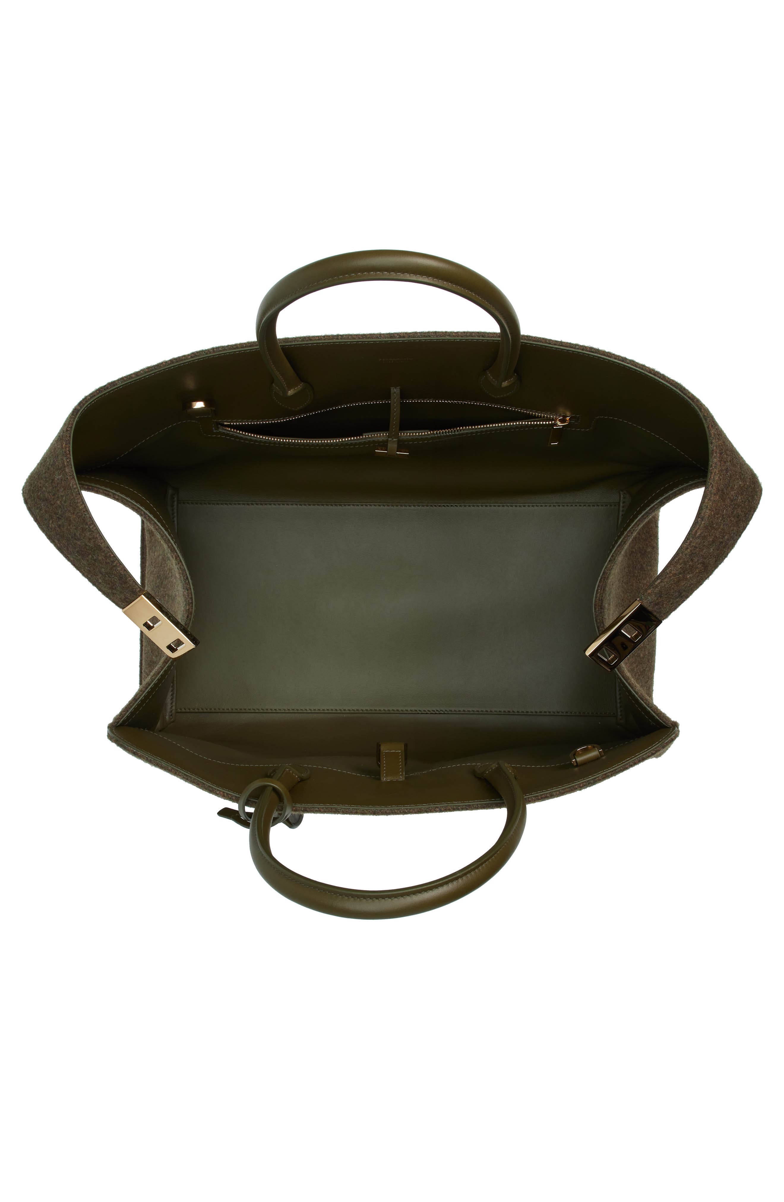 FERRAGAMO Medium Hug Felt Top Handle Bag, Alternate, color, 