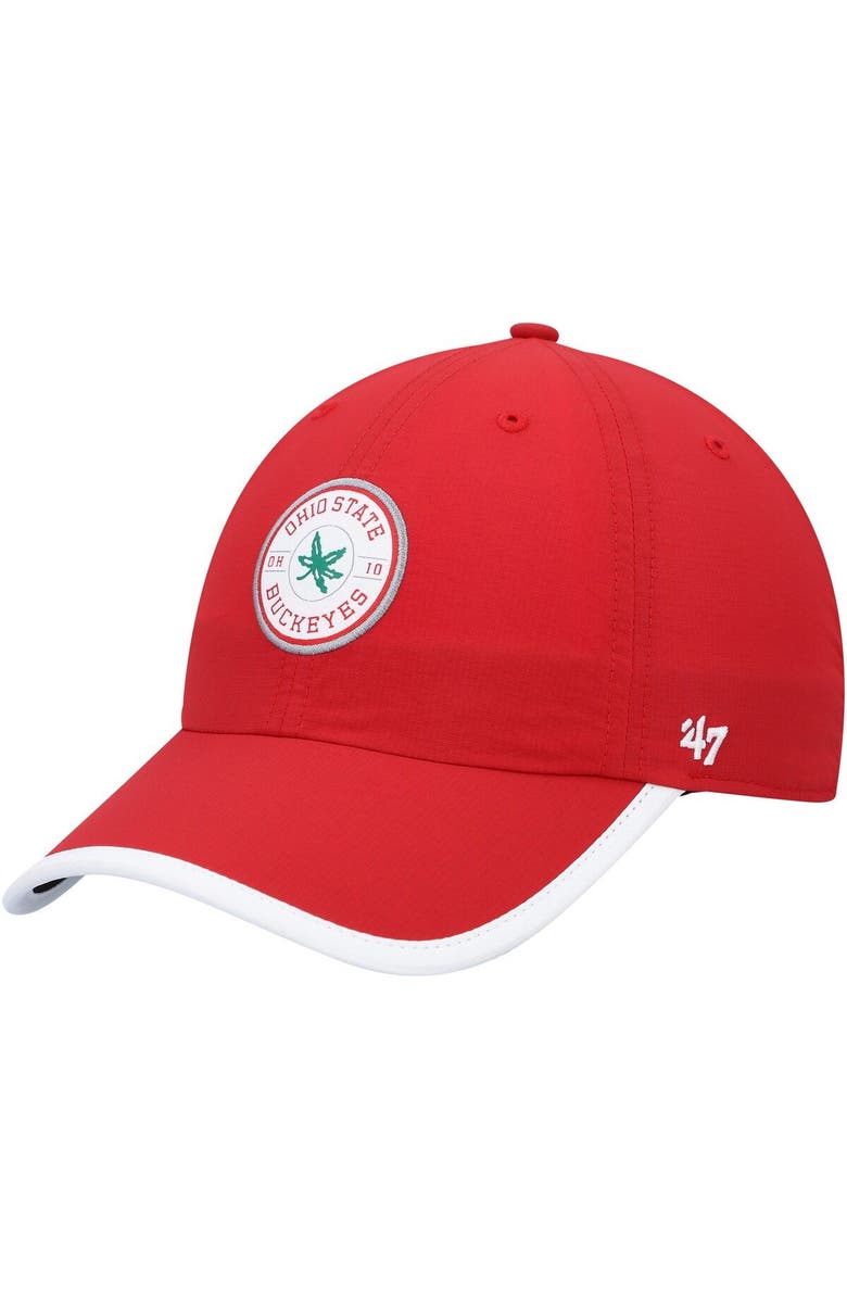 '47 Men's '47 Scarlet Ohio State Buckeyes Microburst Team Clean Up Adjustable Hat, Main, color, 