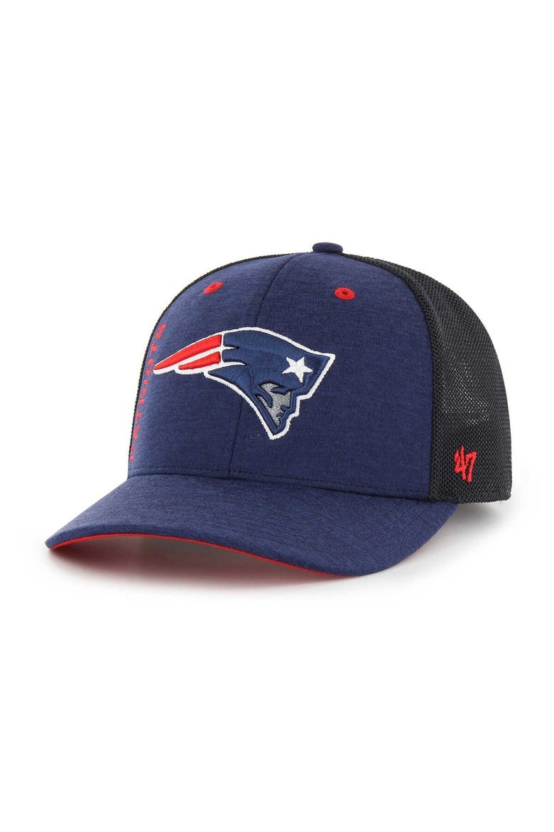 Men's '47 Navy New England Patriots Pixelation Trophy Flex Hat, Main, color, Navy