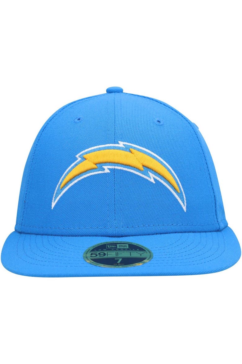 Men's New Era Powder Blue Los Angeles Chargers Logo Omaha Low Profile 59FIFTY Fitted Hat, Alternate, color, Blue