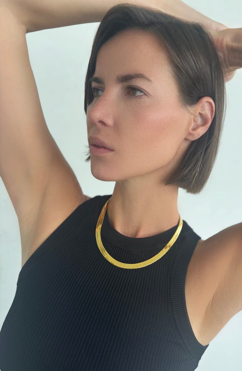 st. Moran Herringbone Chain Necklace, Alternate, color, Gold