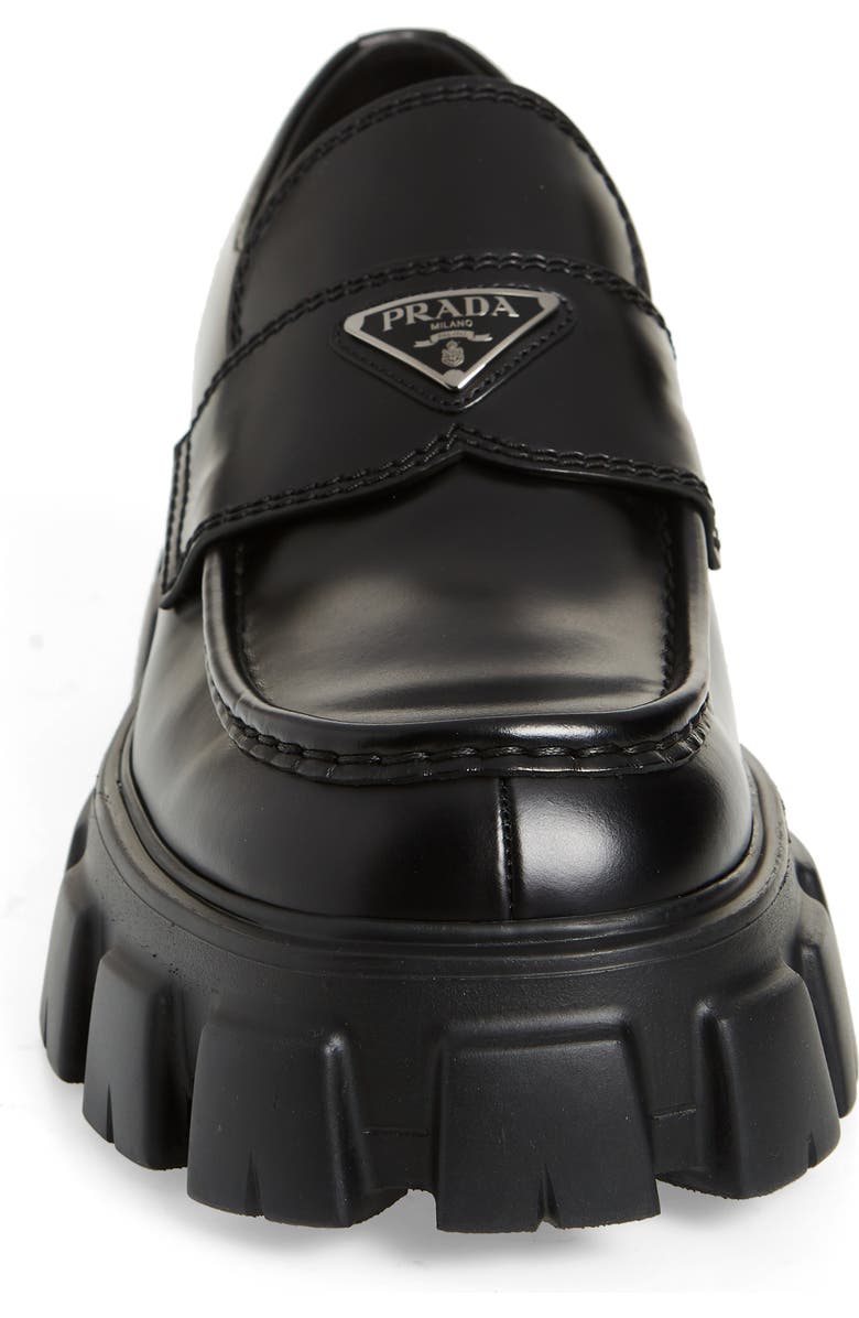 Prada Monolith Lug Sole Loafer, Alternate, color,