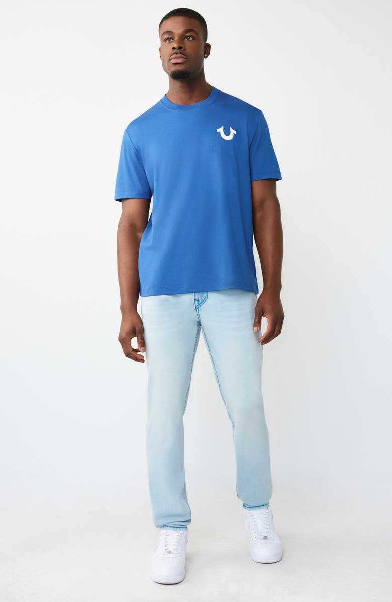 True Religion Geno Big T Flap Pocket Slim Fit Jeans, Alternate, color, Light Endless Wash