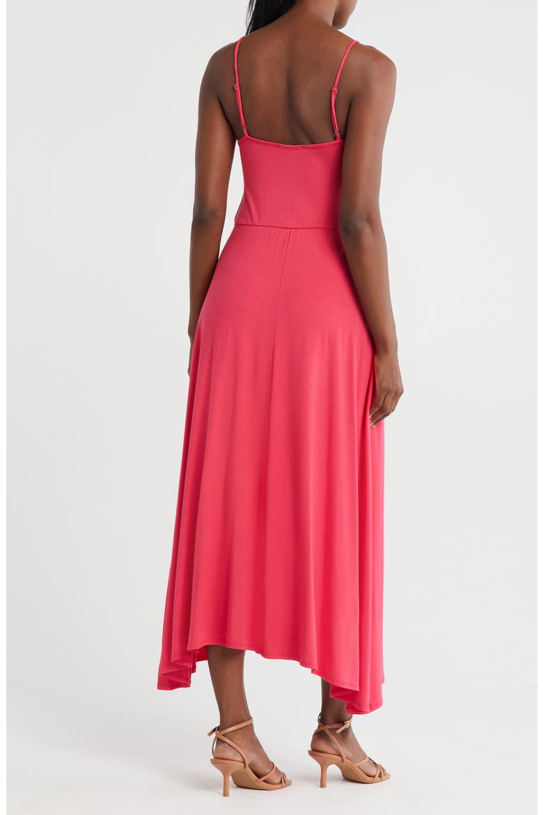 Drape Midi Dress, Alternate, color, PINK POLISH