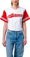 Established & Co. Women's Established & Co. White Alabama Crimson Tide Baseball Jersey Cropped T-Shirt