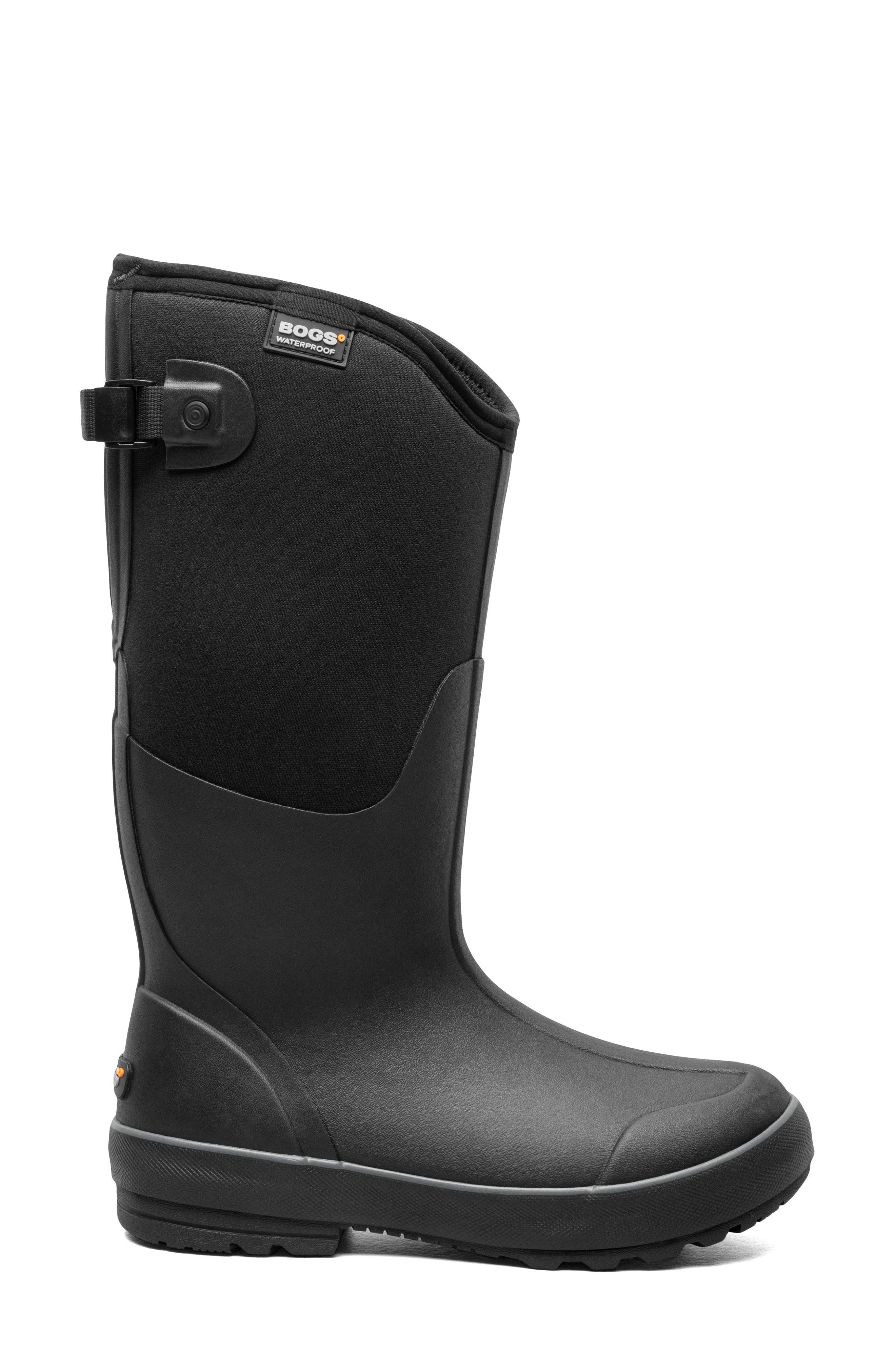 Bogs Classic II Adjustable Calf Waterproof Rain Boot, Alternate, color, Black