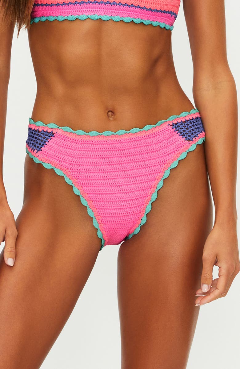 Beach Riot Maisy Bikini Bottoms, Main, color, Sea Breeze Crochet