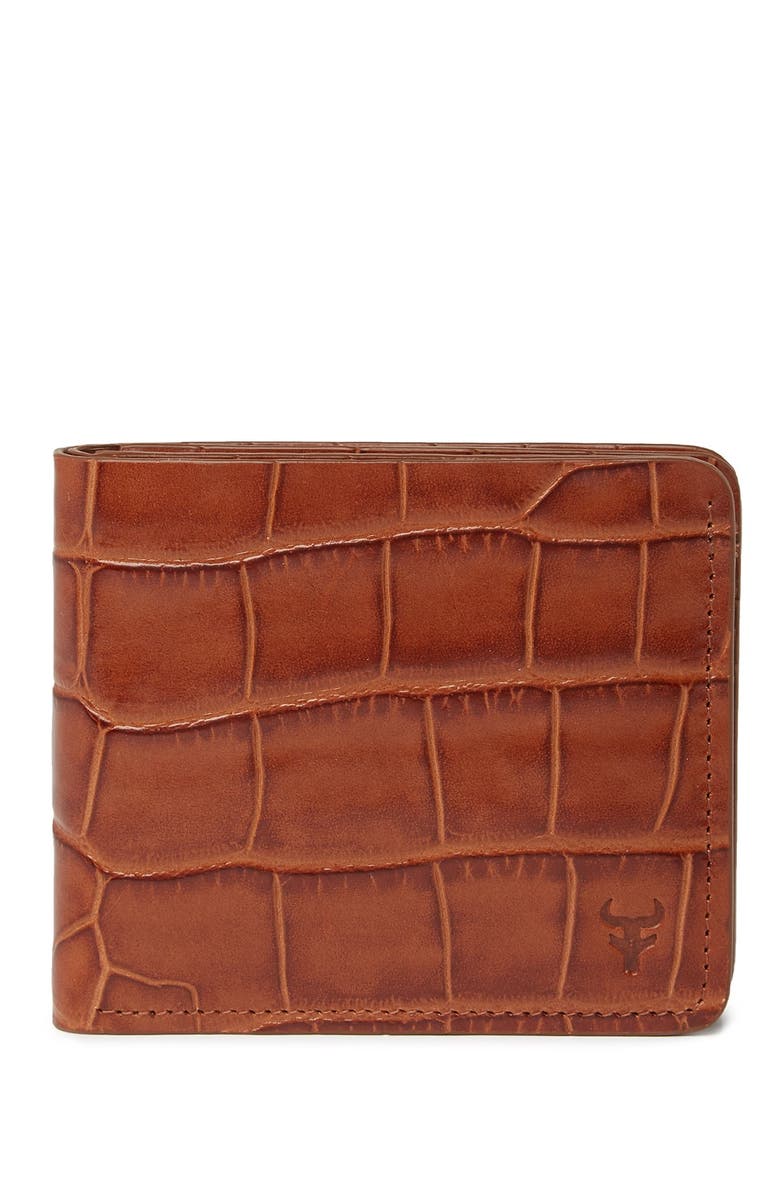 Trask 'Jackson' Slimfold Embossed Leather Wallet, Alternate, color,