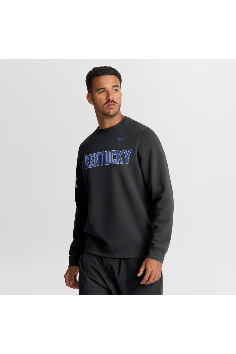 Men's Nike Black Kentucky Wildcats 2026 Sideline Club Sweatshirt, Main, color, Black