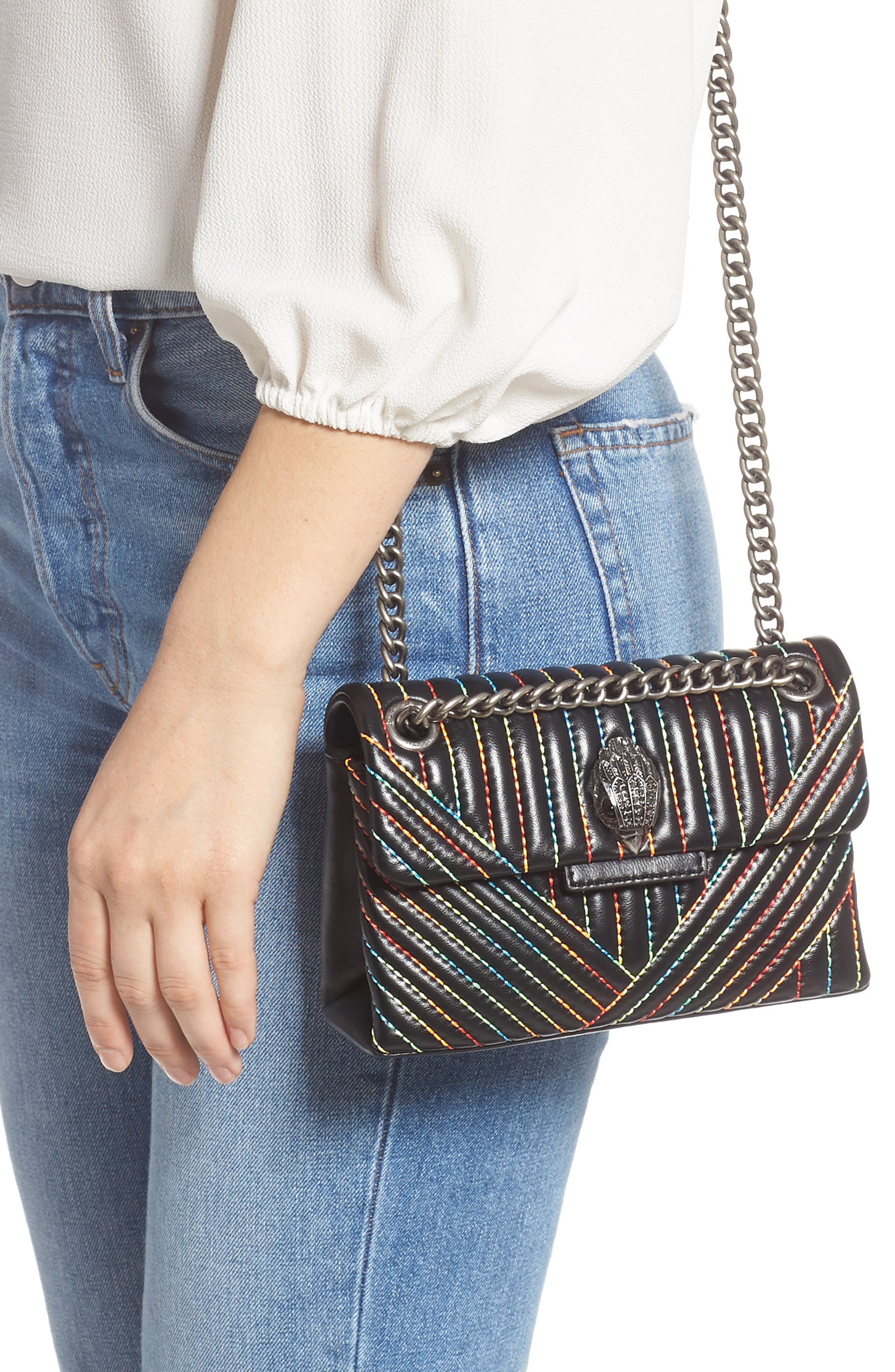 Kurt Geiger London Mini Kensington Leather Crossbody Bag, Alternate, color, 