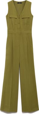 MANGO Utility Wide Leg Jumpsuit