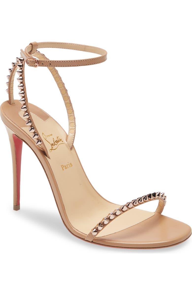 Christian Louboutin So Me Studded Sandal, Main, color, Nude