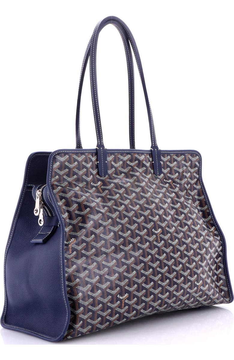 Pre-Owned Goyard Hardy Pet Carrier Coated Canvas PM, Alternate, color, Blue