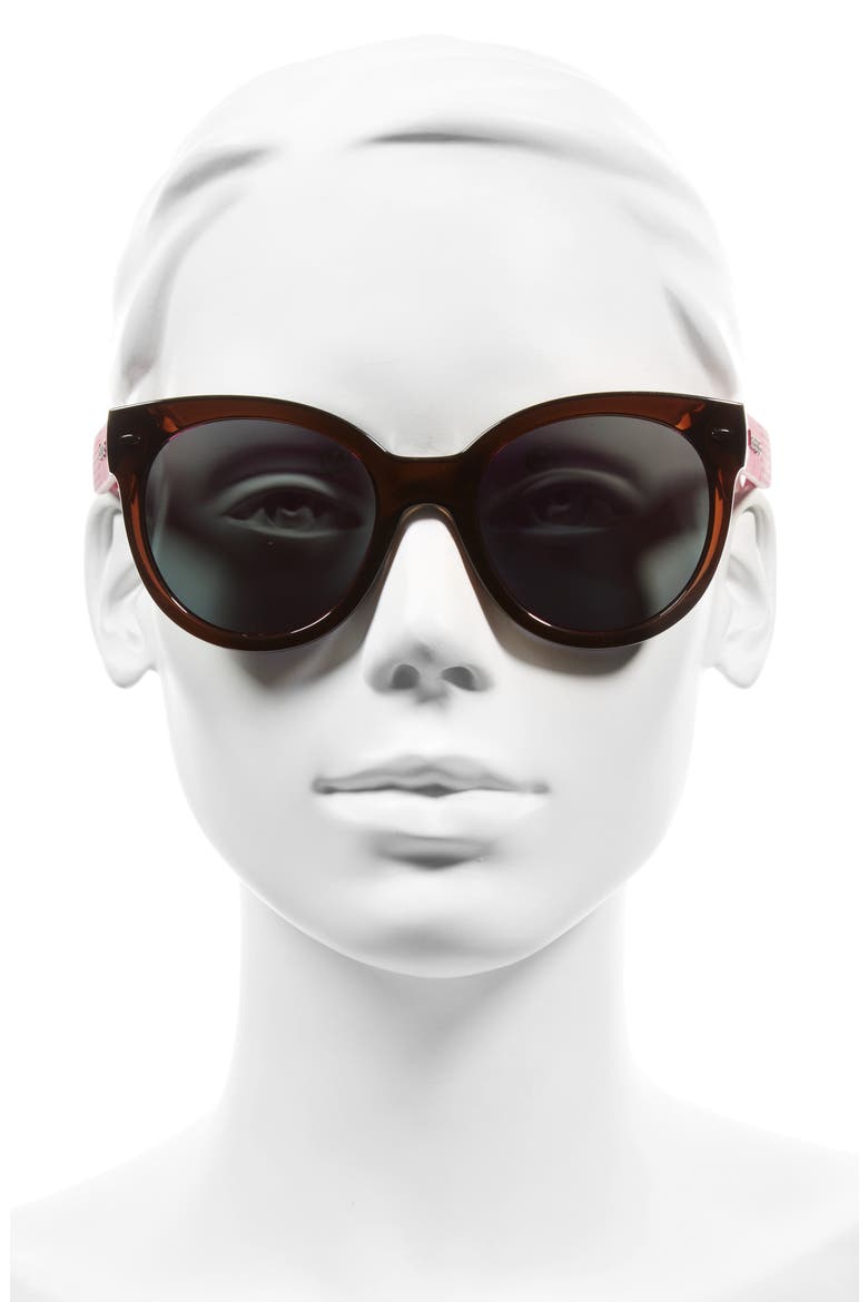52mm Cat-Eye Sunglasses, Alternate, color, BROWN PINK