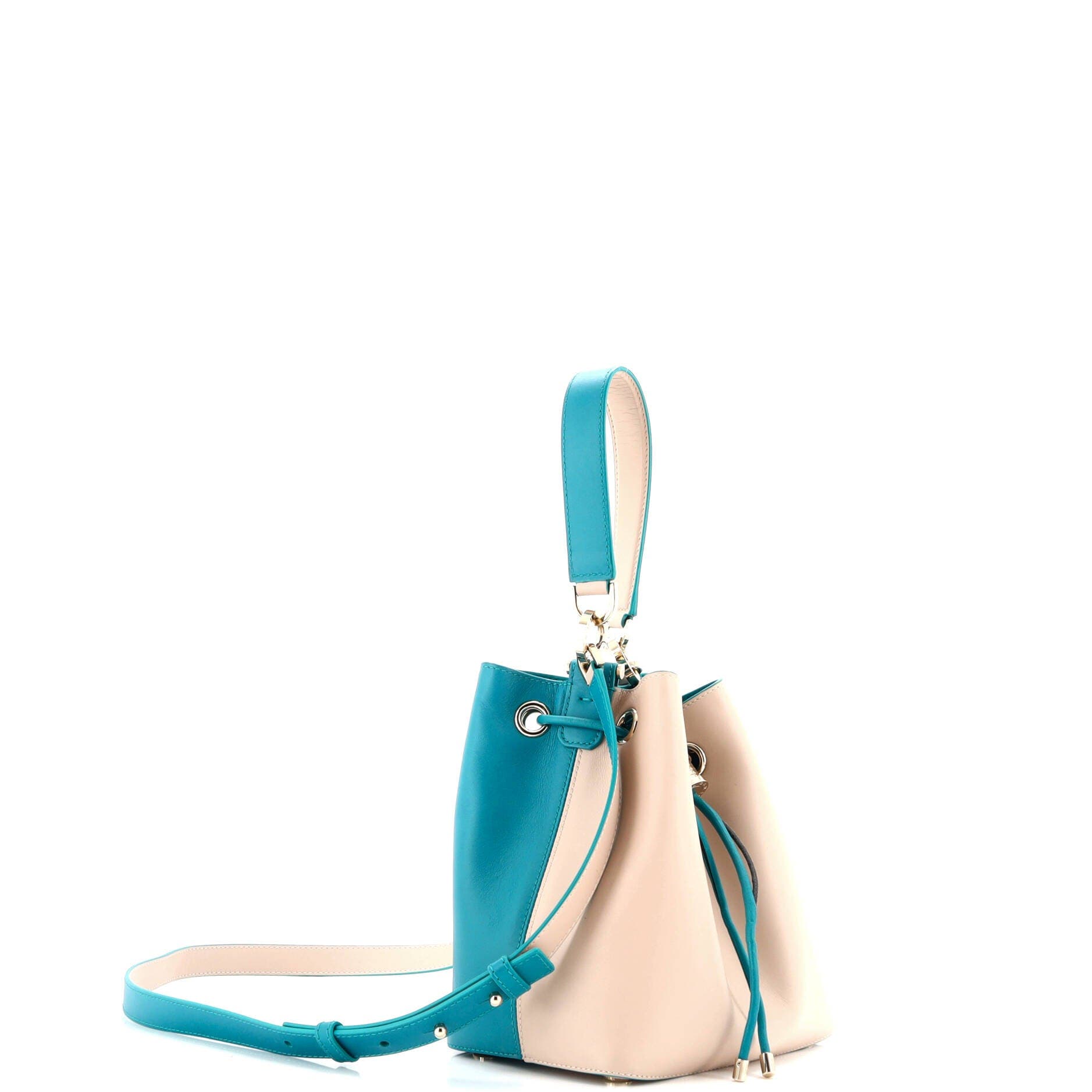 B.Zero1 Bucket Bag Leather, Alternate, color, Blue