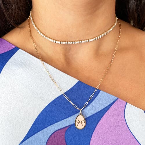 The Lovery Fine Jewelry Mini Paperclip Link Chain Necklace In Gold