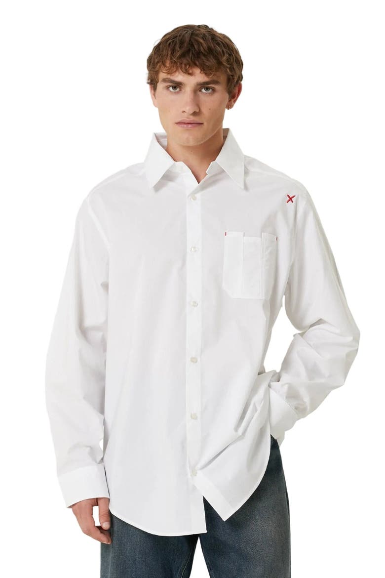 Pure Cotton Your *Itch Padded Shoulder Shirt, Alternate, color, white