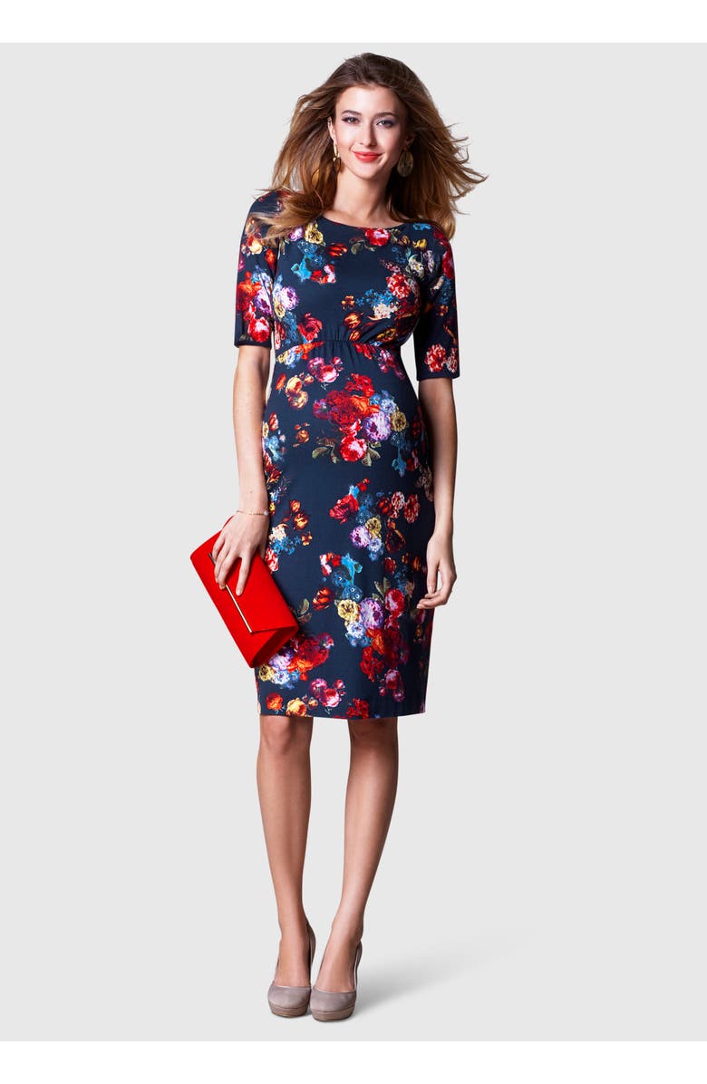 Tiffany Rose Maternity Anna Shift Dress, Main, color, Midnight Garden