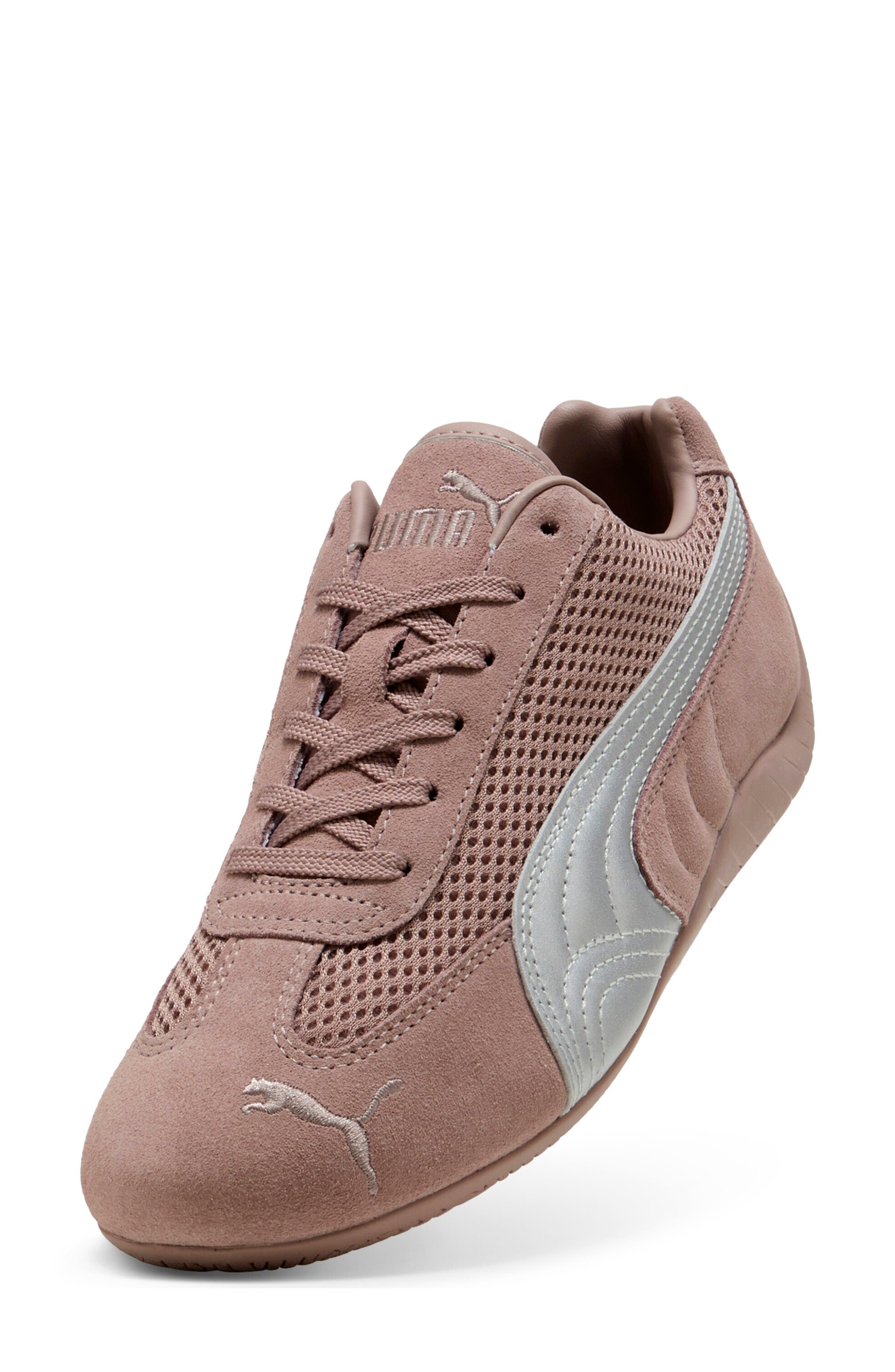 PUMA Gender Inclusive Speedcat Premium Sneakerina, Alternate, color, Sandstone-Matte Silver