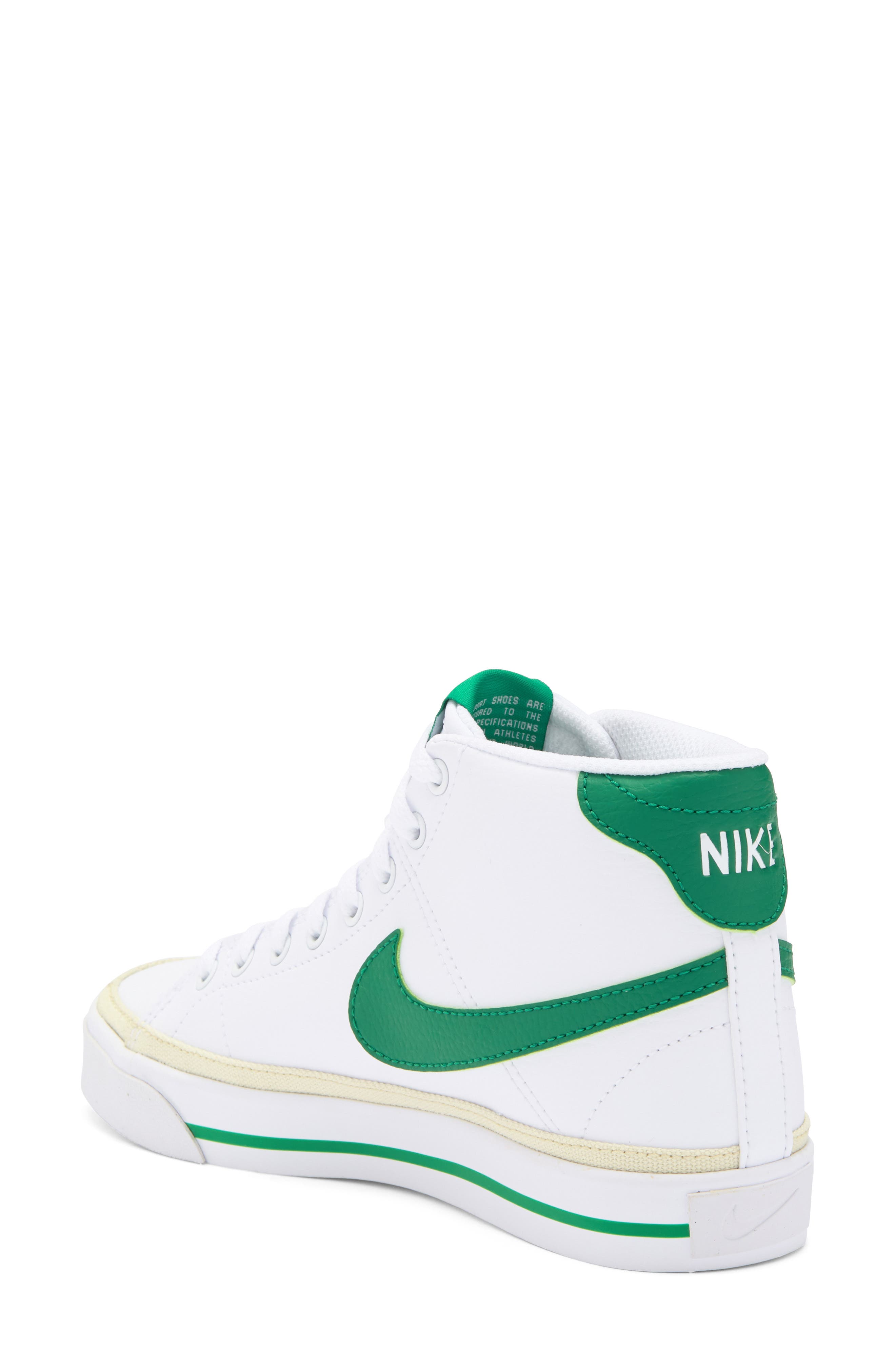 Nike Court Legacy Mid Top Sneaker, Alternate, color, White/ Malachite