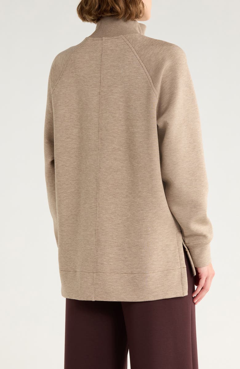 SPANX<sup>®</sup> Air Essentials Brushed Half-Zip Sweatshirt, Alternate, color, Birch Heather