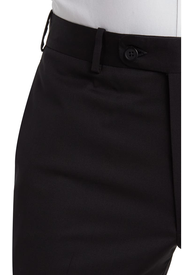 Sartorial Two Button Notch Lapel Wool Blend Suit, Alternate, color, BLACK