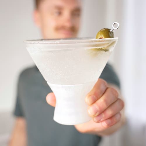 Host Glass Freeze Martini Cooling Cup Set Of 2 In Gray