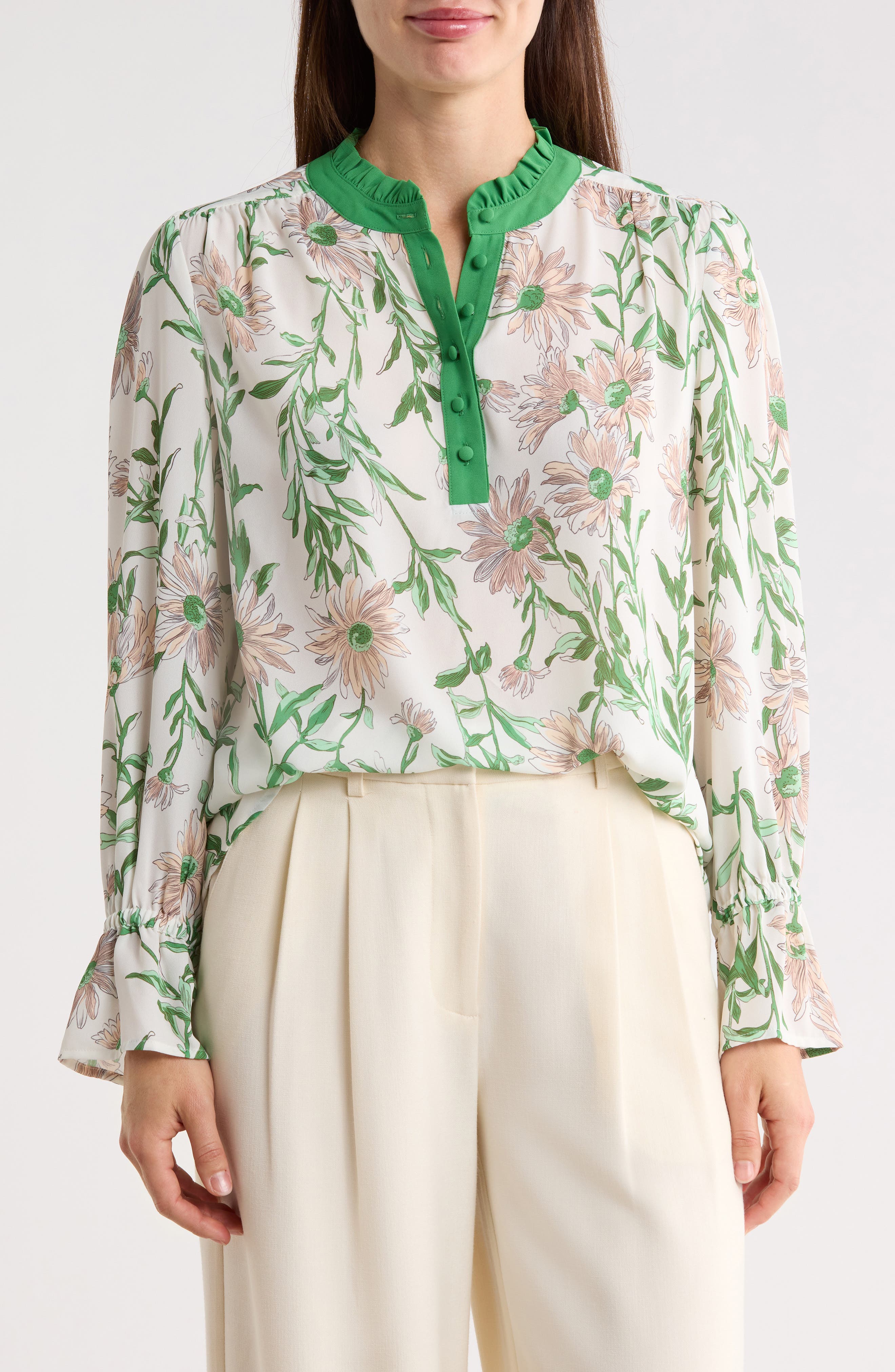 Georgette Button Front Top - image 5