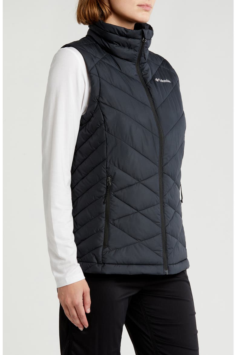 Heavenly II Water Repellent Quilted Vest, Alternate, color, BLACK