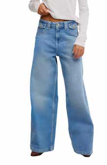 Free People Kellee High Waist Wide Leg Palazzo Jeans