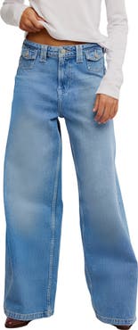 Free People Kellee High Waist Wide Leg Palazzo Jeans