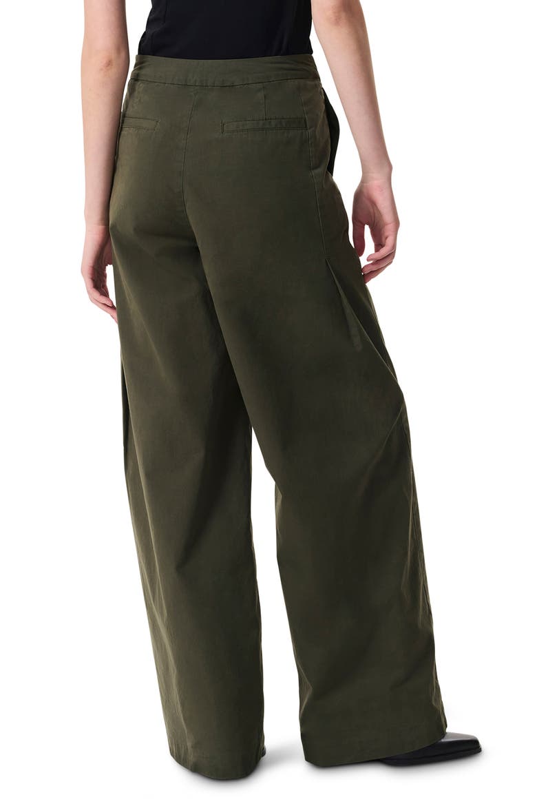Kiana Cotton Wide Leg Pants, Alternate, color, ARMY