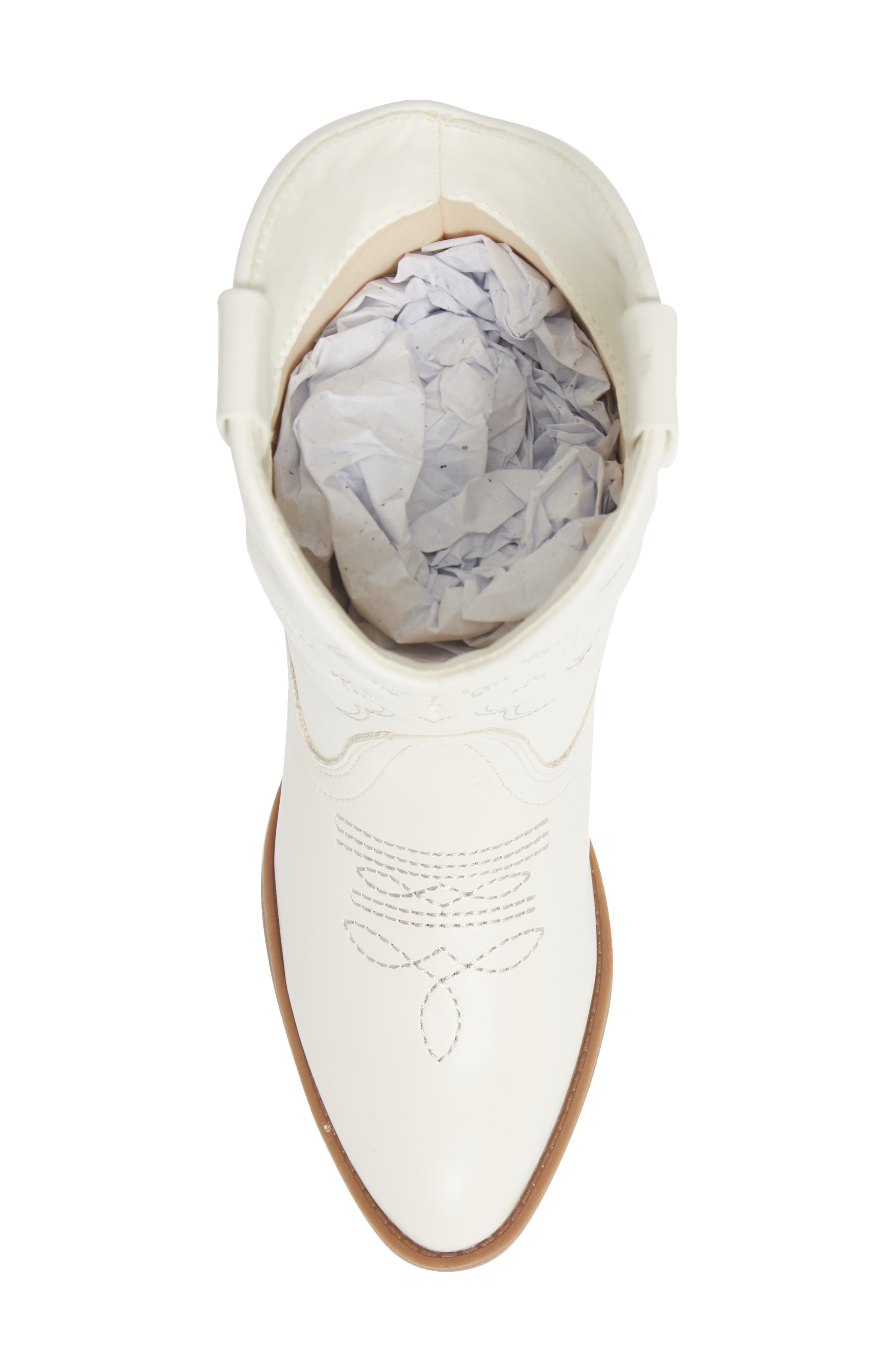 Cowboy Boot, Alternate, color, WHITE FAUX LEATHER