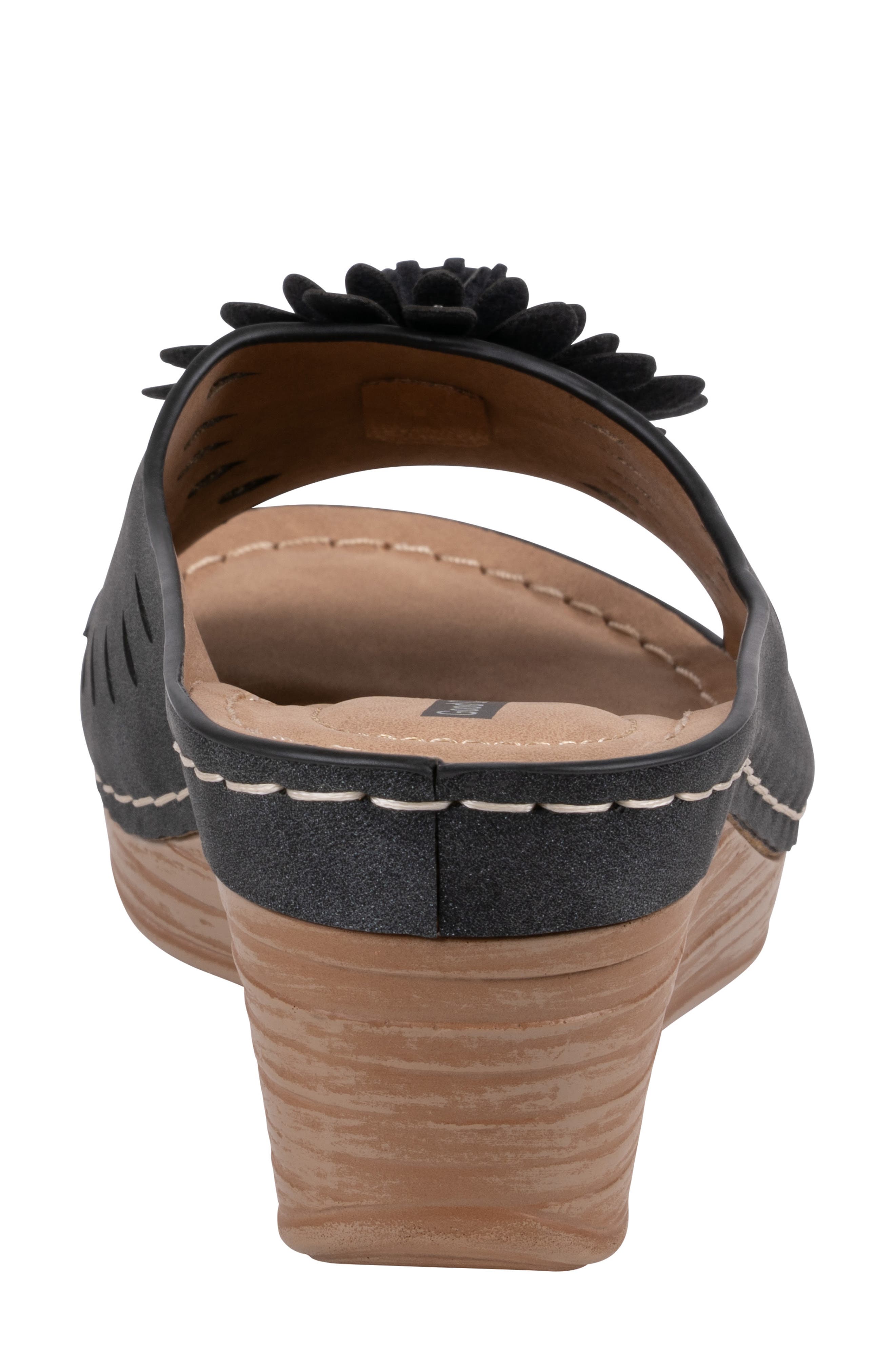 GOOD CHOICE NEW YORK Mayday Wedge Sandal, Alternate, color, Black