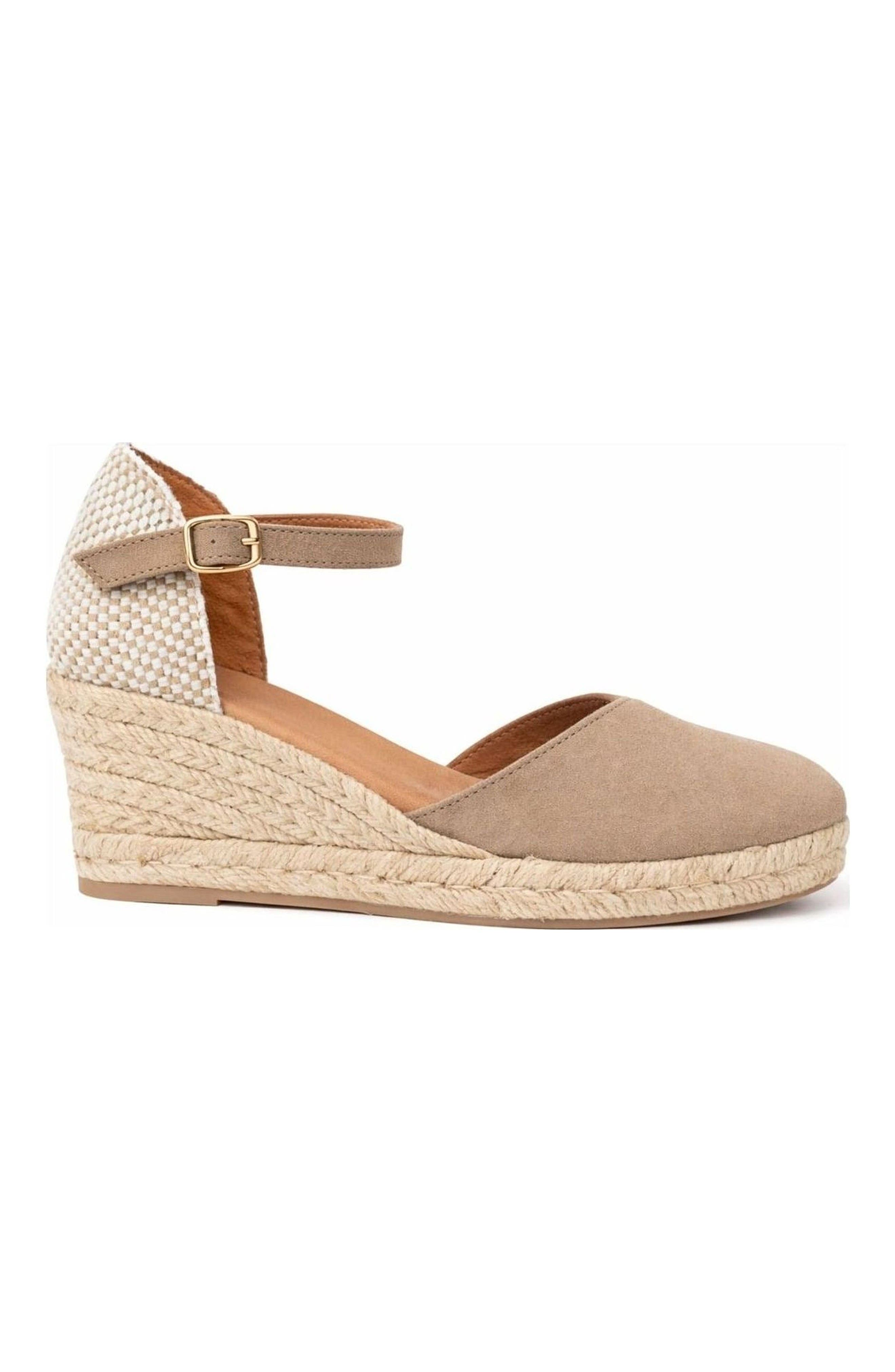 Jimena Small-Strap Taupe Espadrille, Alternate, color, Camel