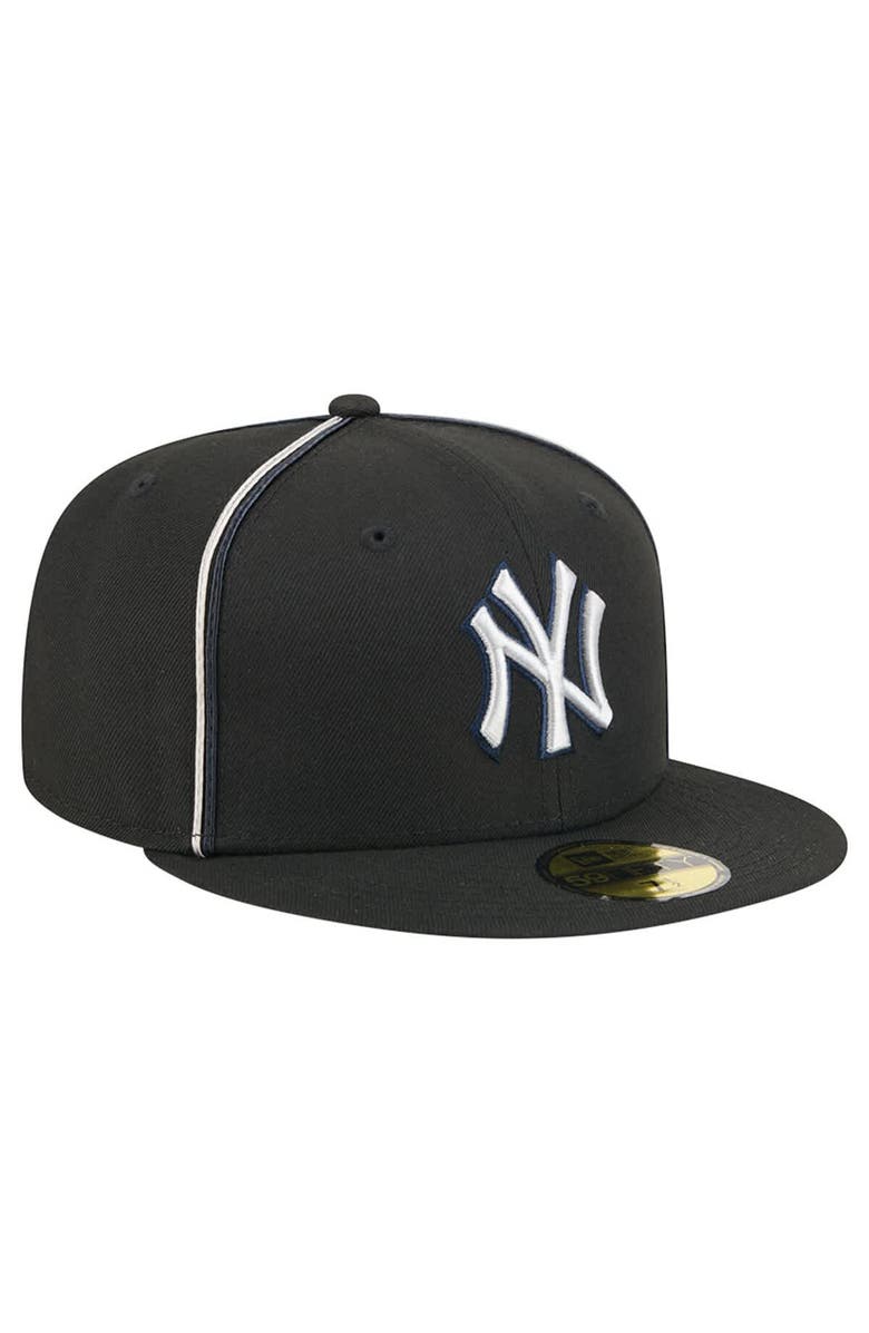 New Era Men's New Era Black New York Yankees Soutache 59FIFTY Fitted Hat, Alternate, color, Black