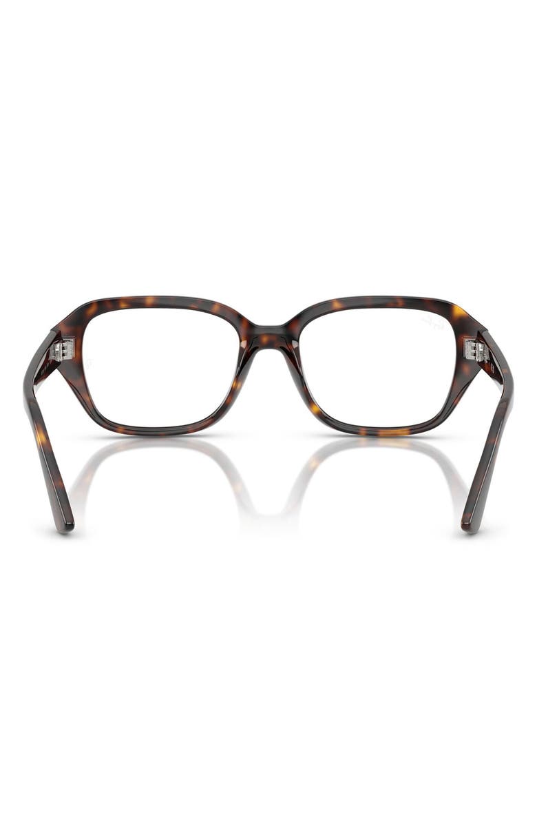 Ray-Ban 51mm Square Optical Glasses, Alternate, color, Havana