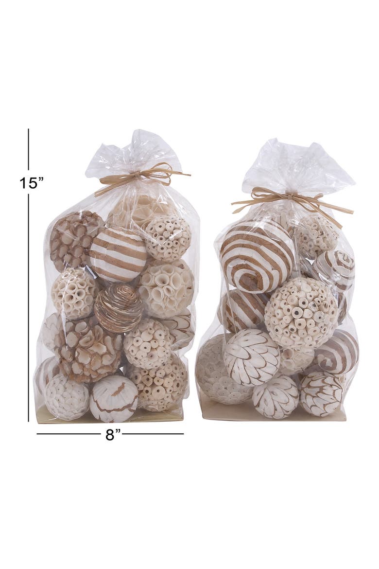 Brown Dried Plant Handmade Orb & Vase Filler - Set of 2, Alternate, color, BROWN