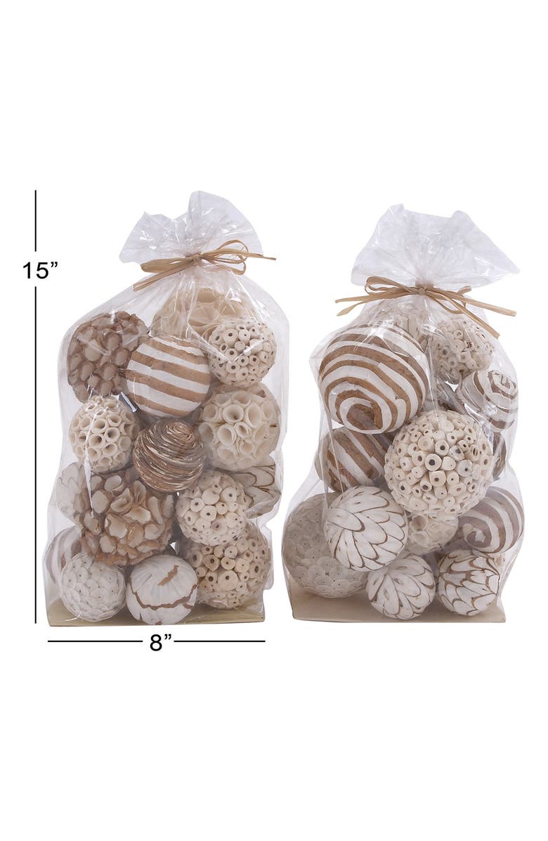 GINGER BIRCH STUDIO Brown Dried Plant Handmade Orb & Vase Filler - Set of 2, Alternate, color, 