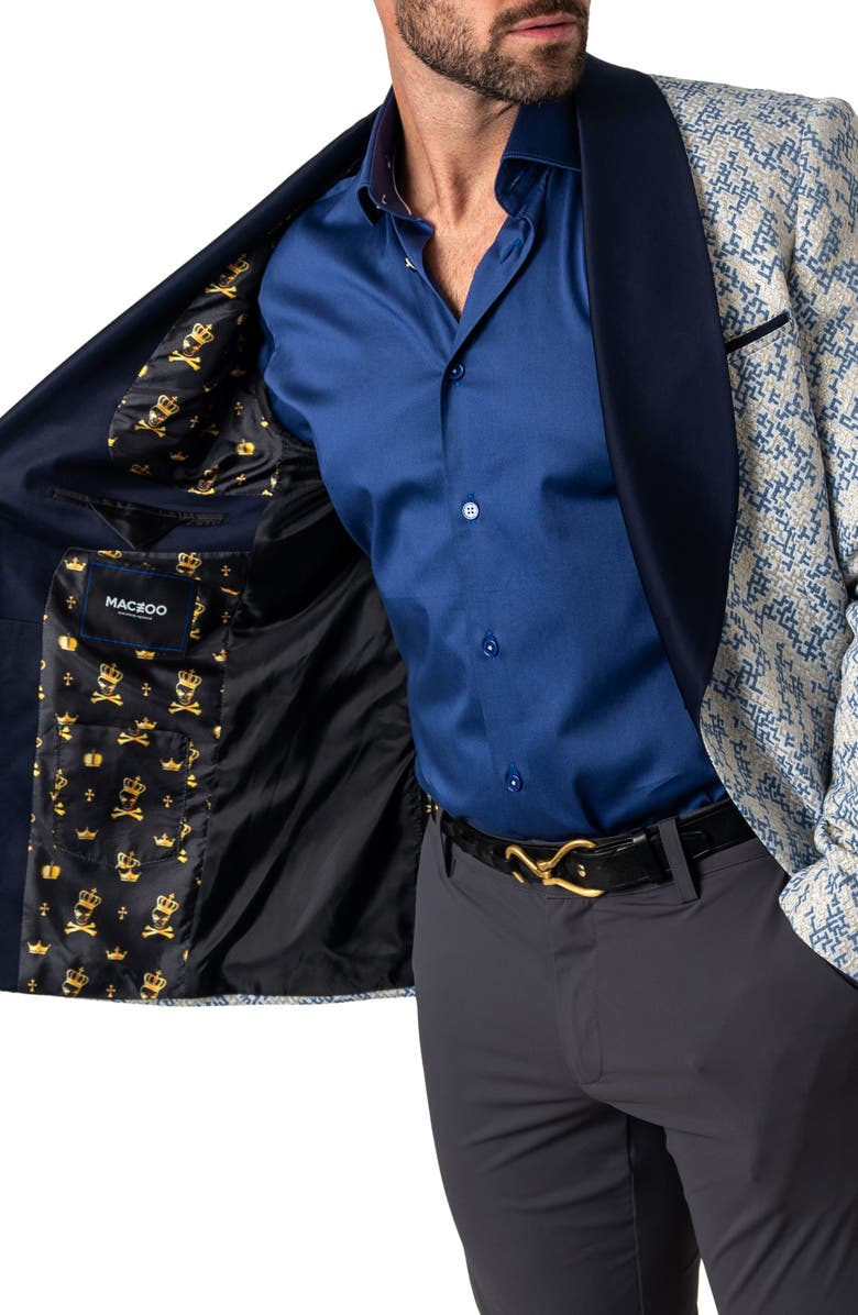 Goldfoil White Shawl Collar Dinner Jacket