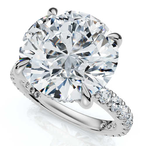Bliss Diamond Certified 7 1/4ct Diamond Engagement Side Halo Ring 14k Gold Or Pt Lab Grown