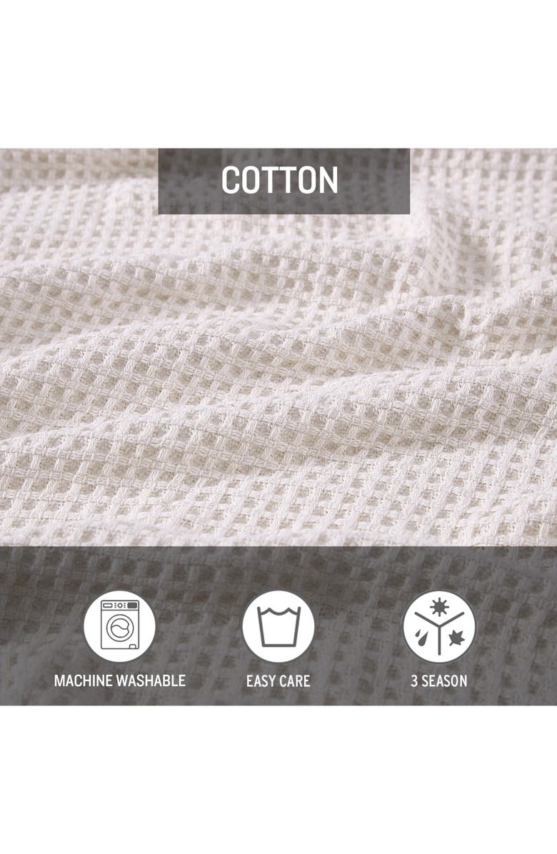 Eddie Bauer Waffle Knit Throw Blanket, Alternate, color, White