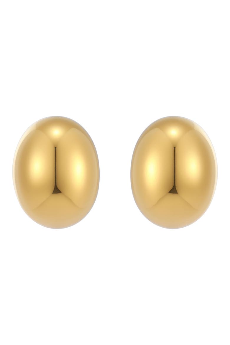 Domed Huggie Hoop Earrings, Alternate, color, GOLD