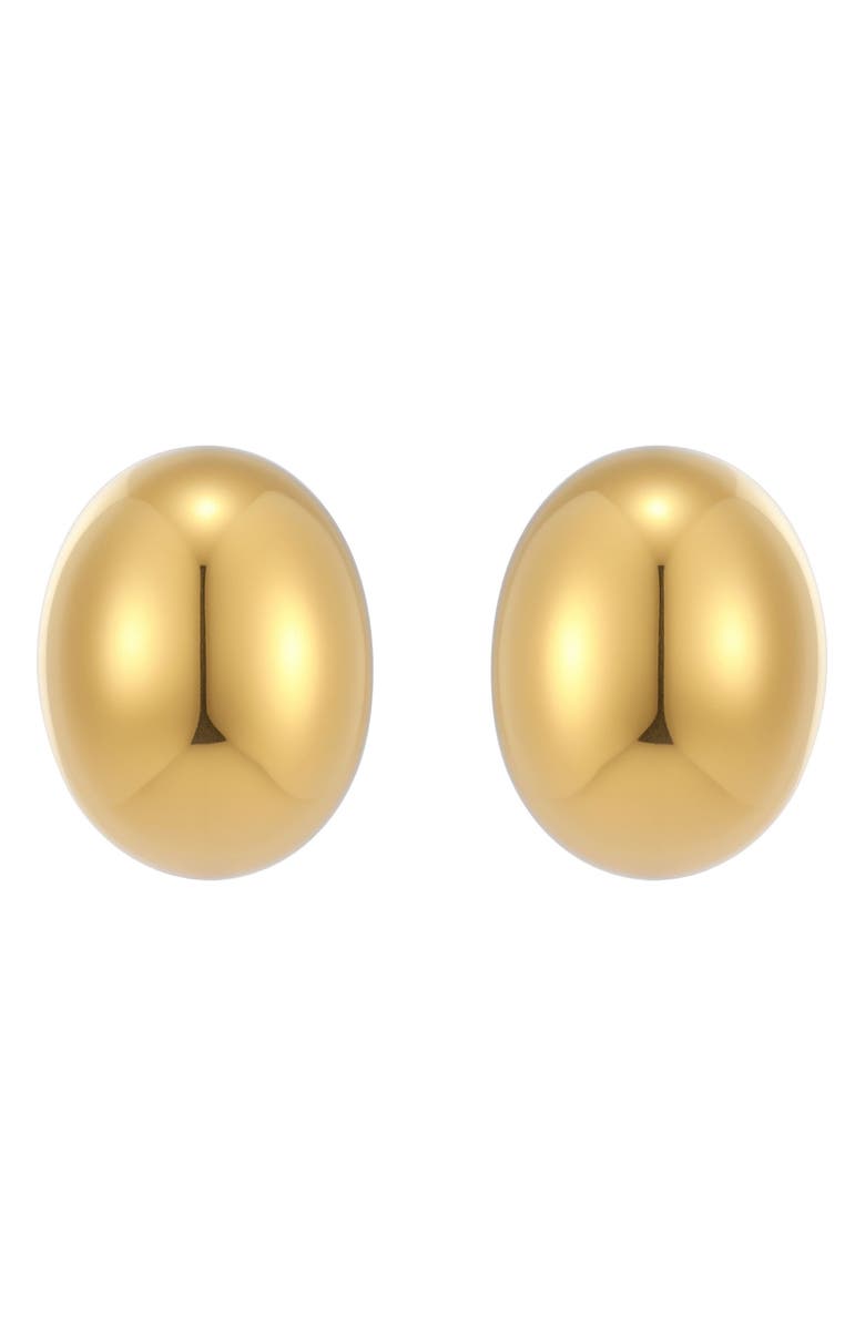 Adornia Domed Huggie Hoop Earrings, Alternate, color, Gold