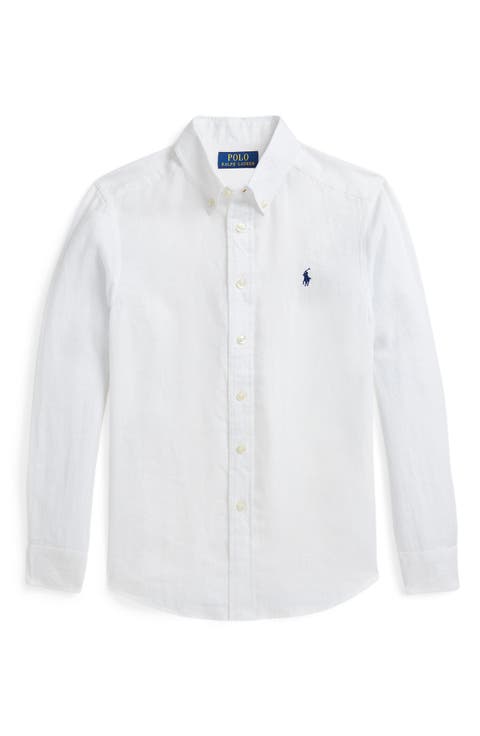 Kids' Linen Button-Down Shirt (Big Kid)