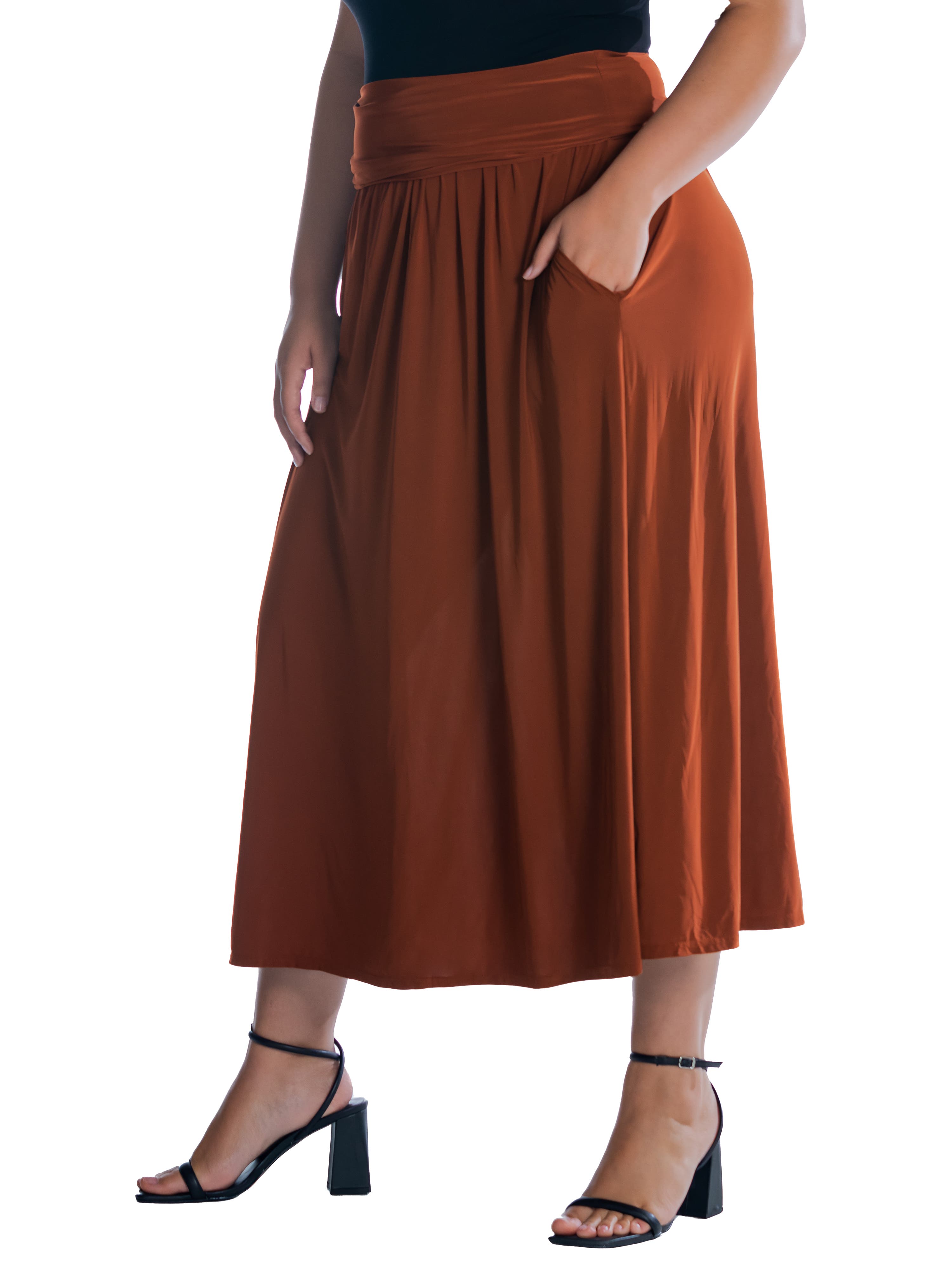 Foldover Maxi Skirt With Pockets - image 4
