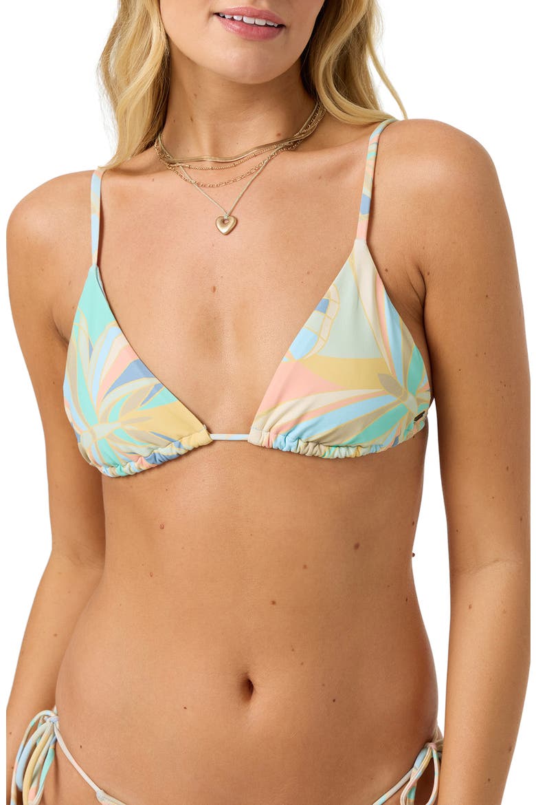 Butterfly Geo Cayo Bikini Top, Alternate, color, BLUE MULTI COLORED