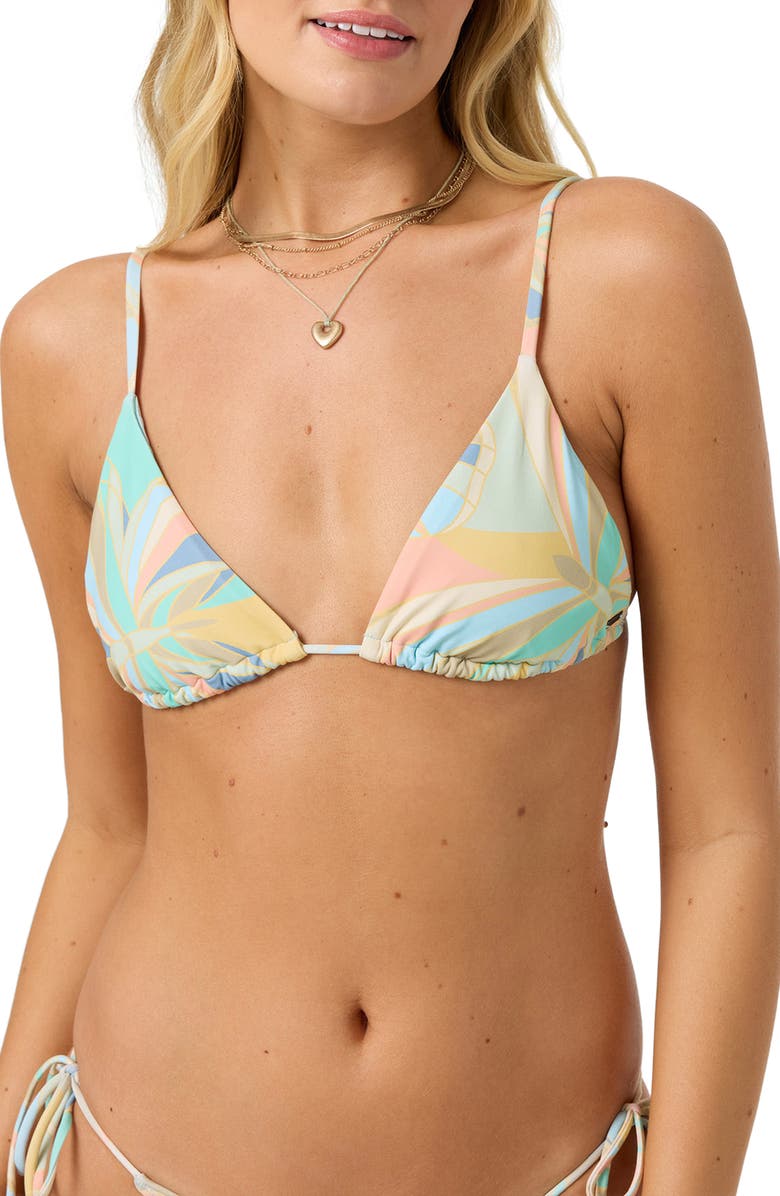O'Neill Butterfly Geo Cayo Bikini Top, Alternate, color, Blue Multi Colored