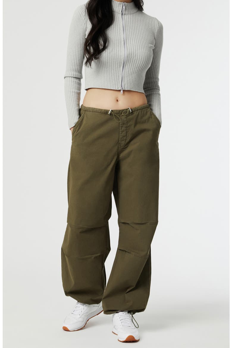 Hill Toggle Waist Wide Leg Cargo Pants, Alternate, color, KHAKI MOVE